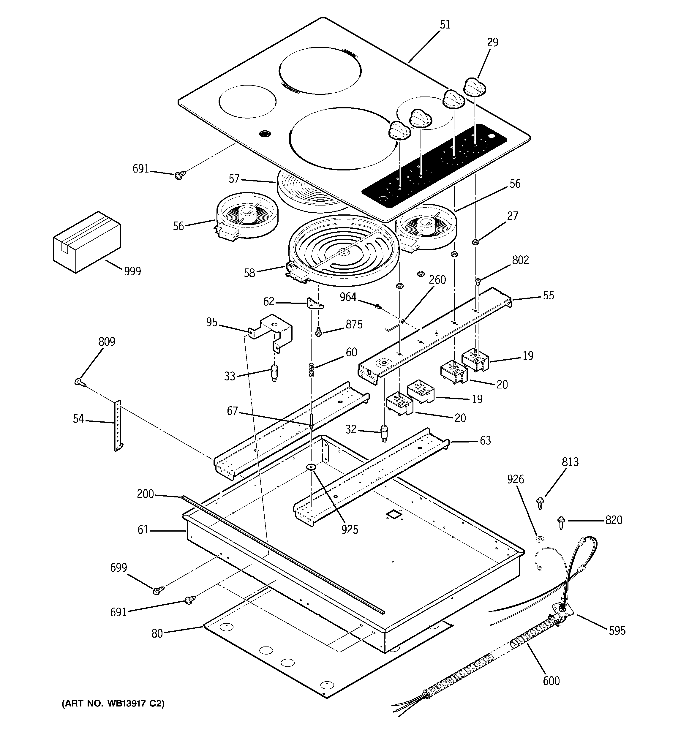 Control panel & cooktop