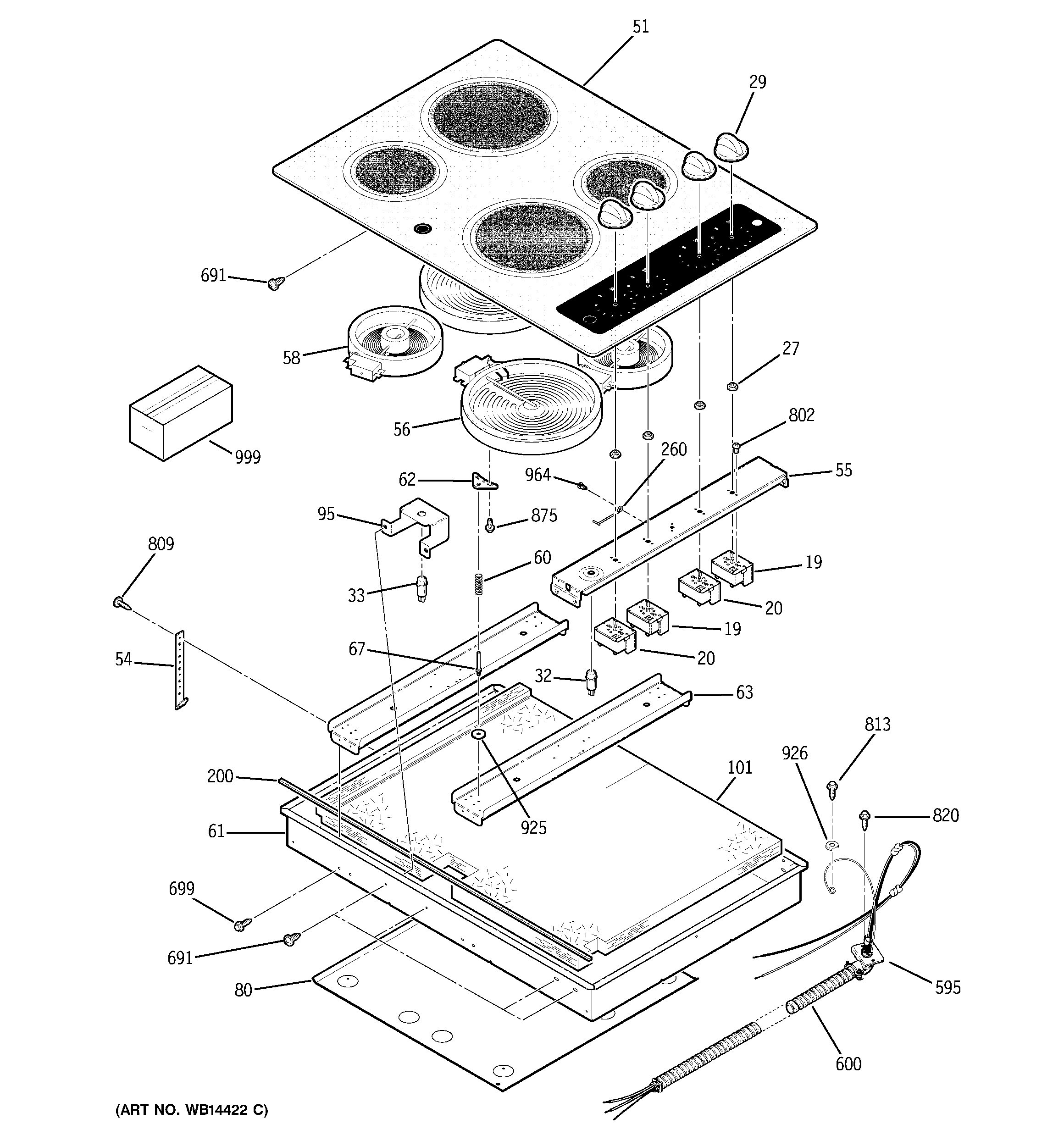 CONTROL PANEL & COOKTOP