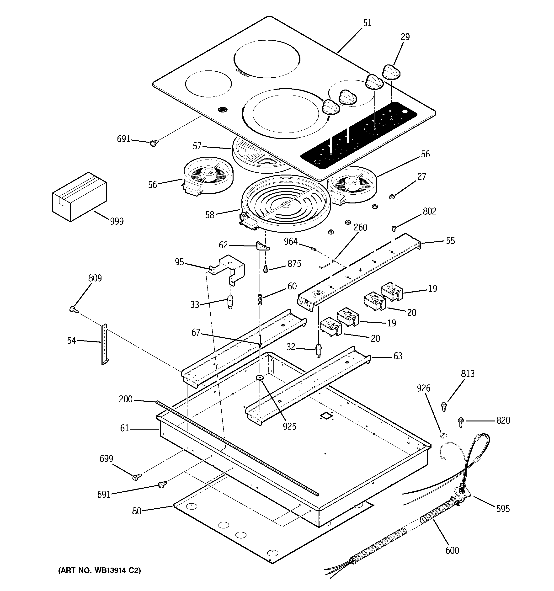 Control panel & cooktop