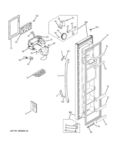 Freezer door
