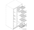 GE GSHL5KGXECLS freezer shelves diagram