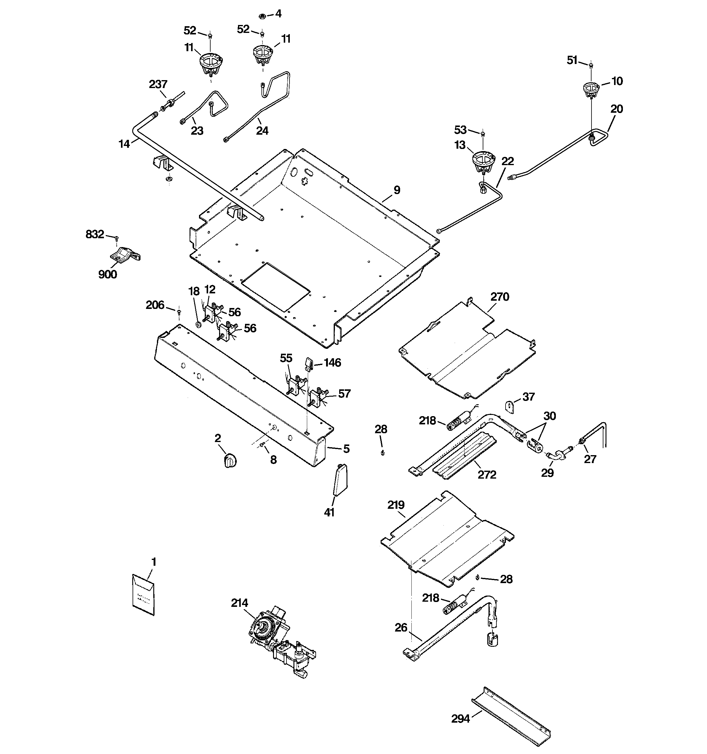Gas & burner parts