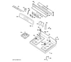 GE JGBP28SEM6SS control panel & cooktop diagram