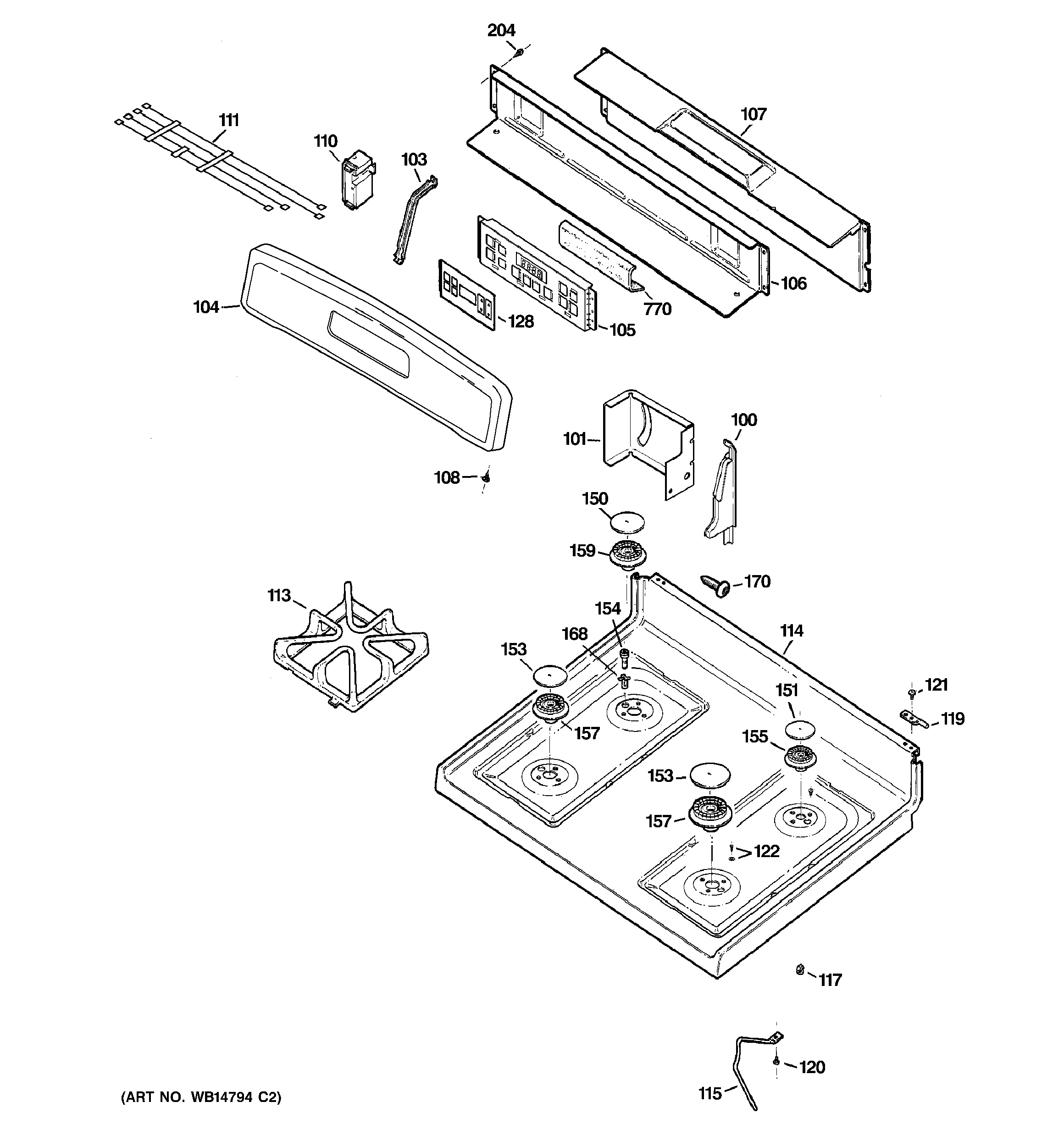 CONTROL PANEL & COOKTOP