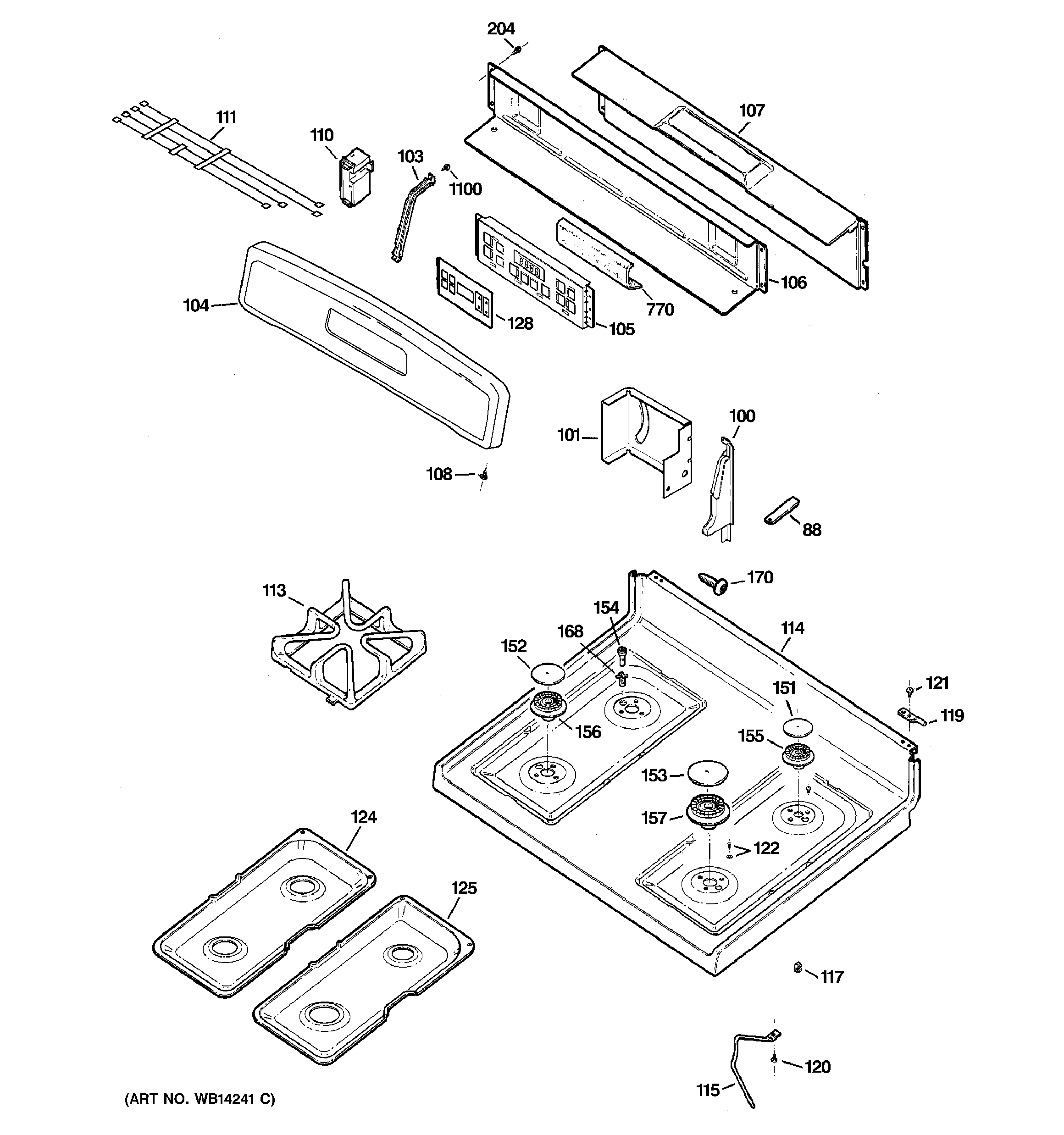 CONTROL PANEL & COOKTOP