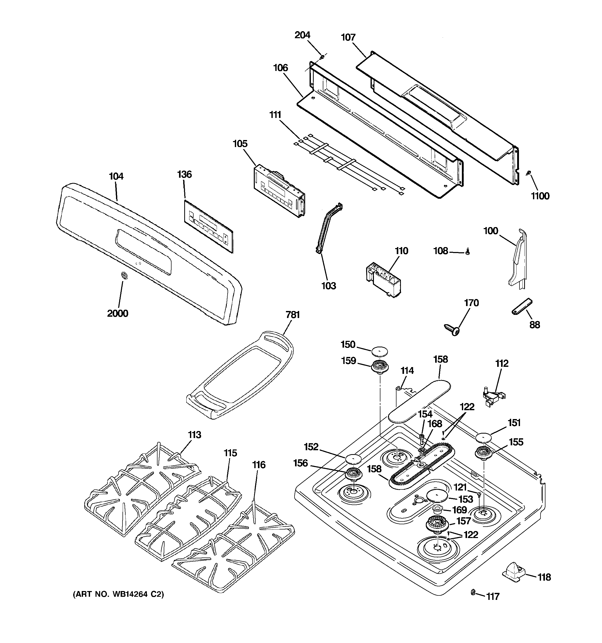 CONTROL PANEL & COOKTOP