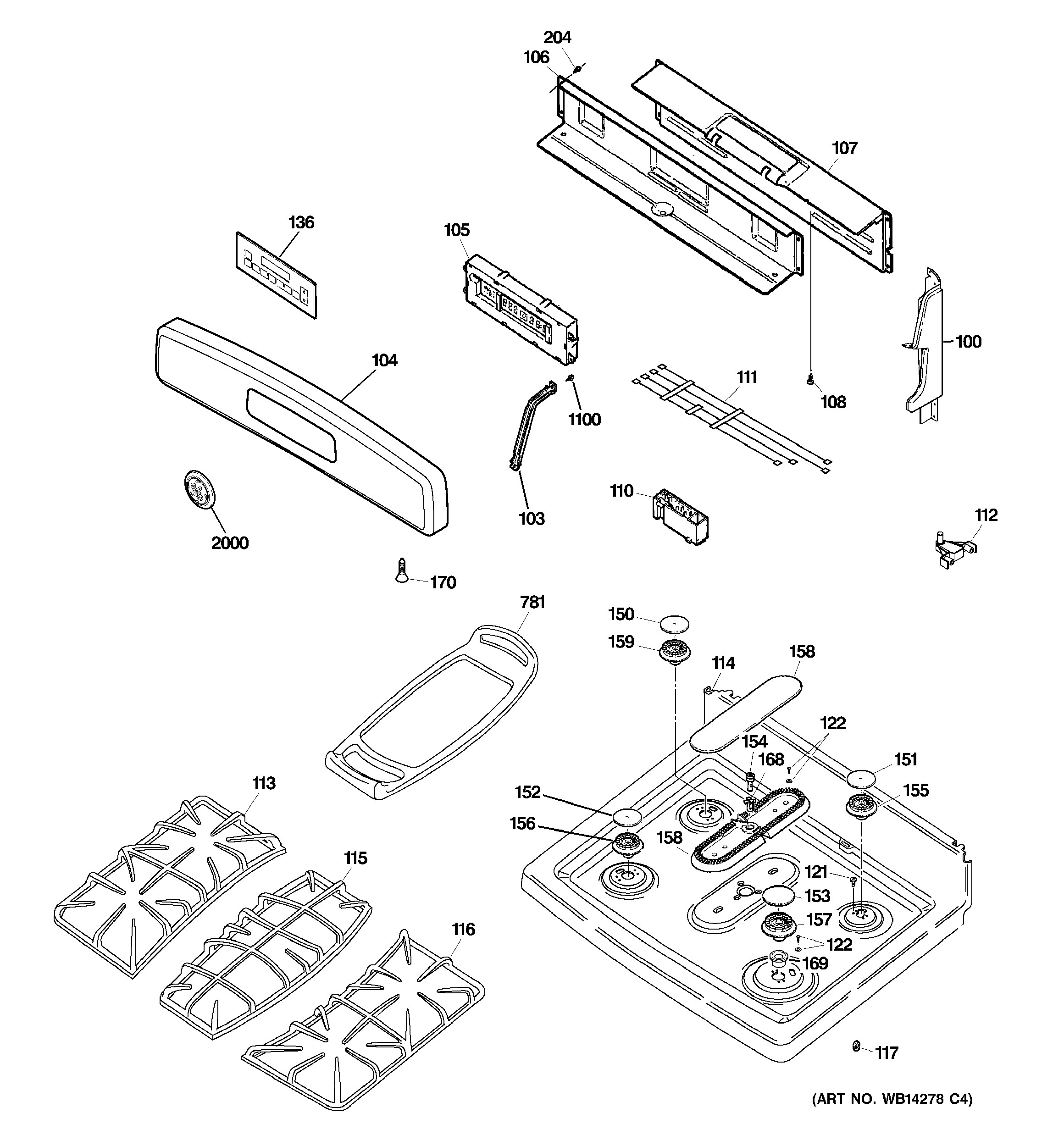Control panel & cooktop