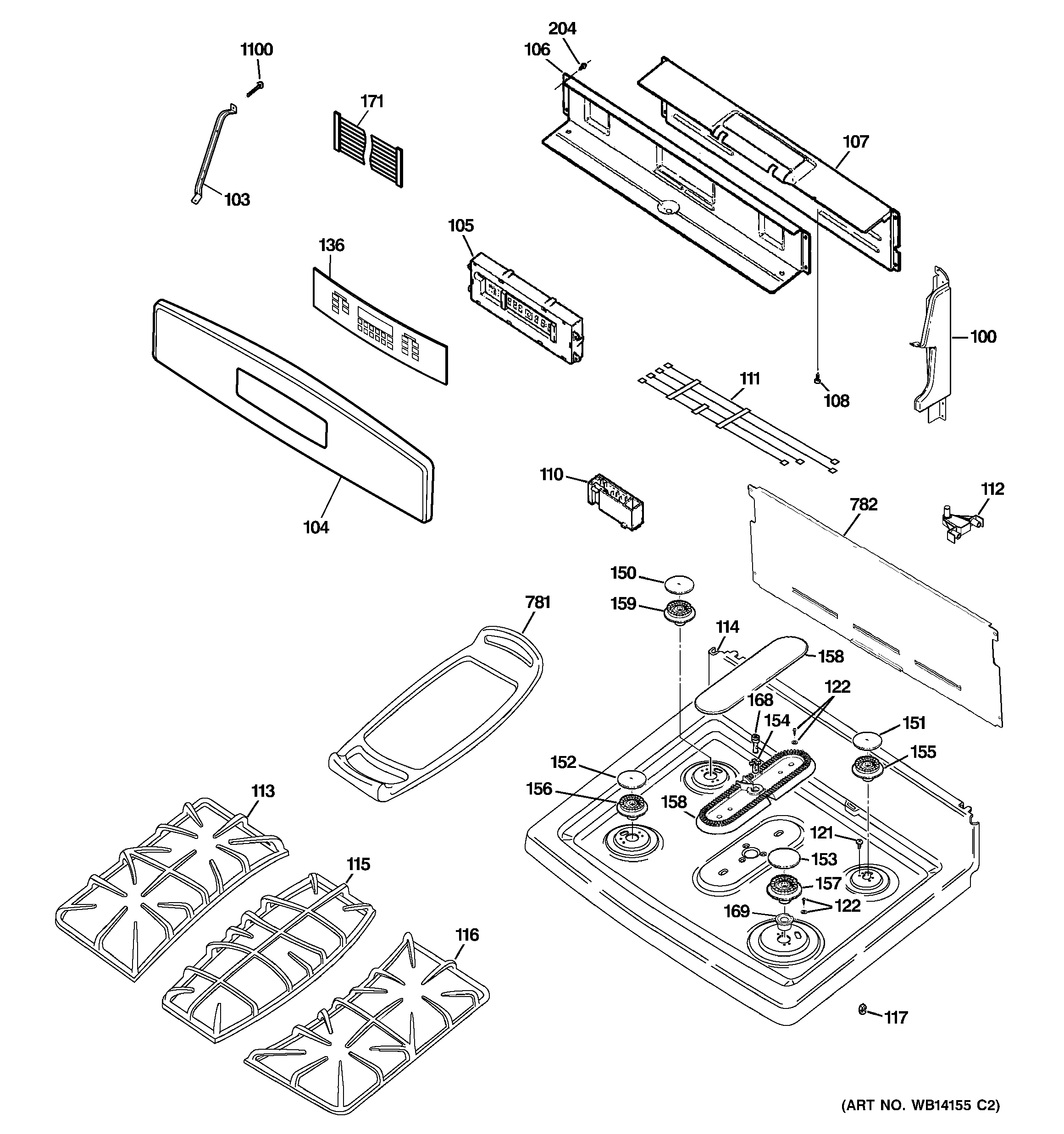 Control panel & cooktop