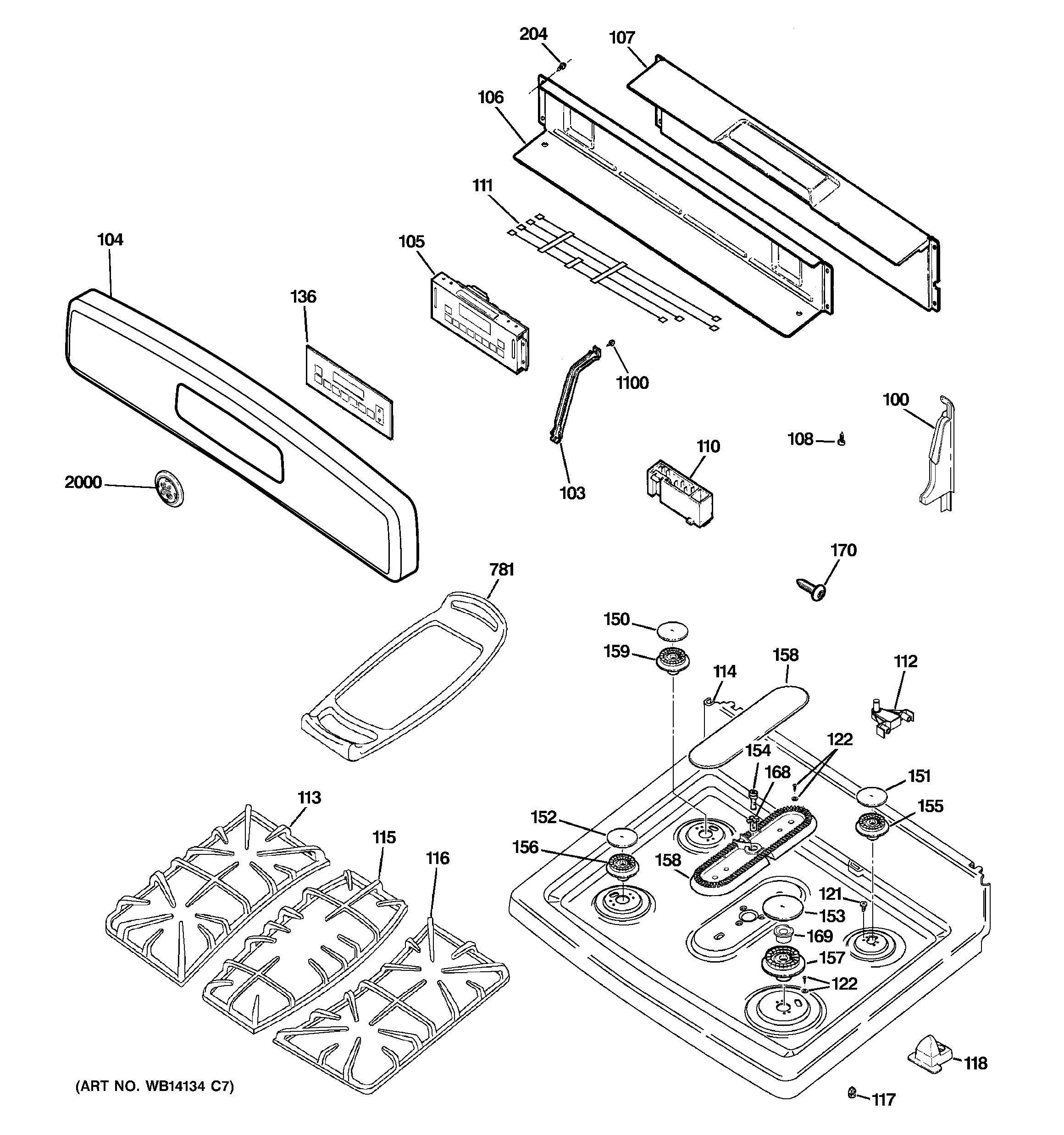 CONTROL PANEL & COOKTOP