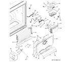 GE PDCE1NBWAJSS freezer section diagram