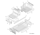 GE PDCE1NBWAJSS freezer shelves diagram