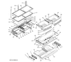 GE PDCE1NBWAJSS fresh food shelves diagram