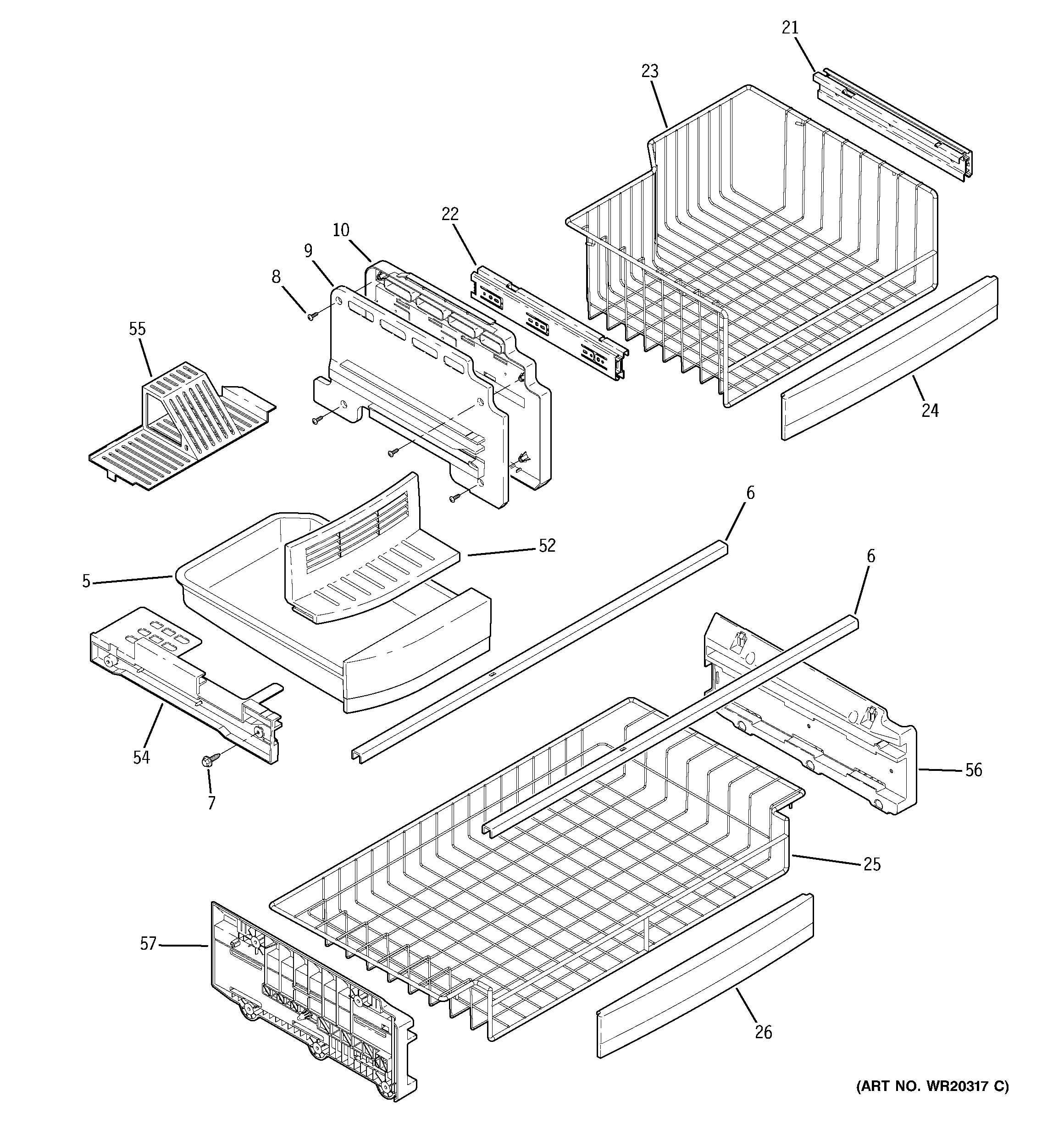 Freezer shelves