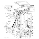 GE WPDH8850J1MV cabinet & top panel diagram