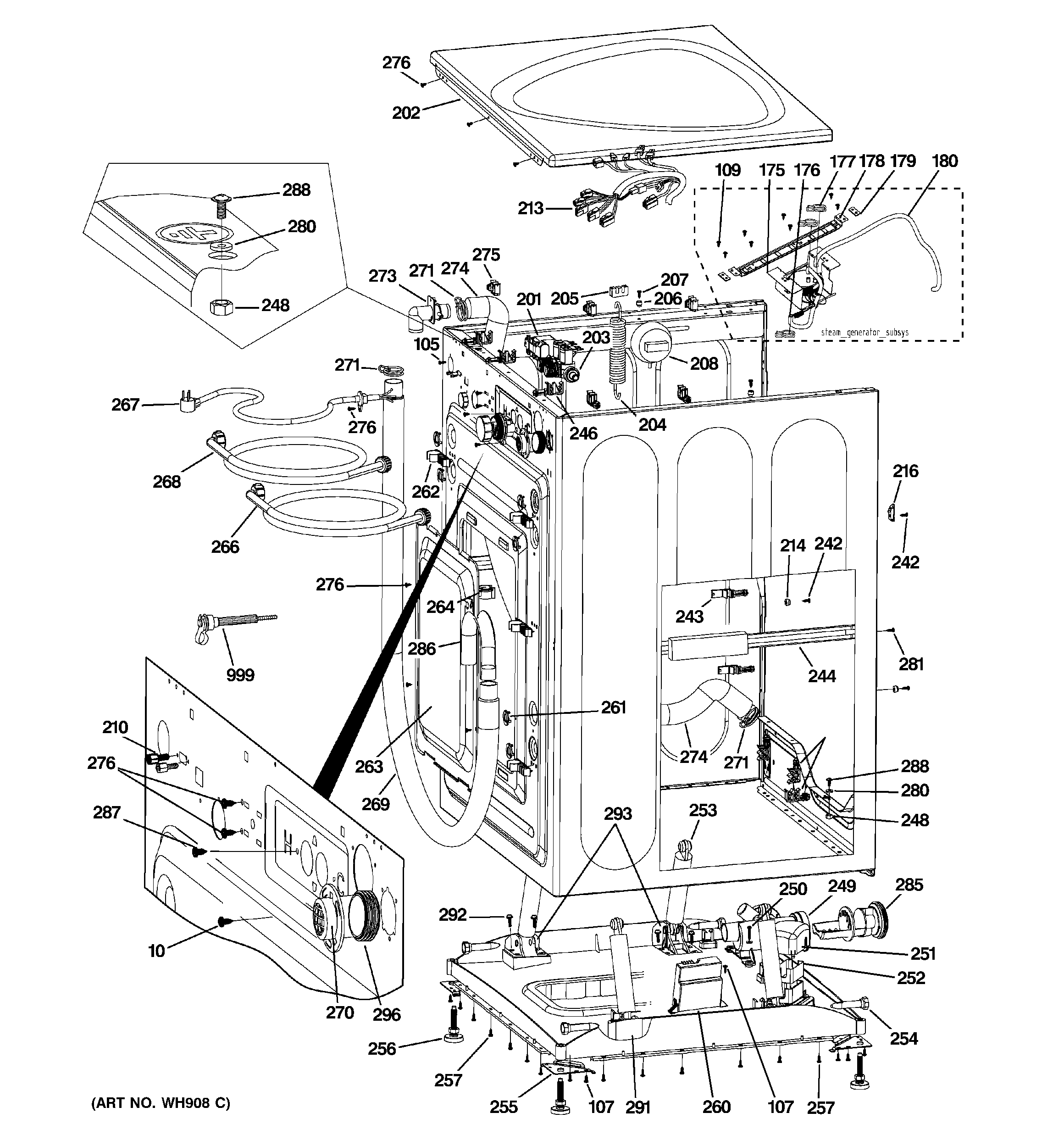Cabinet & top panel