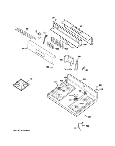 Control panel & cooktop