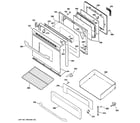 Hotpoint RGB790SEP2SA door & drawer parts diagram
