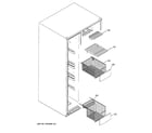 GE GCE21LGYAFSS freezer shelves diagram
