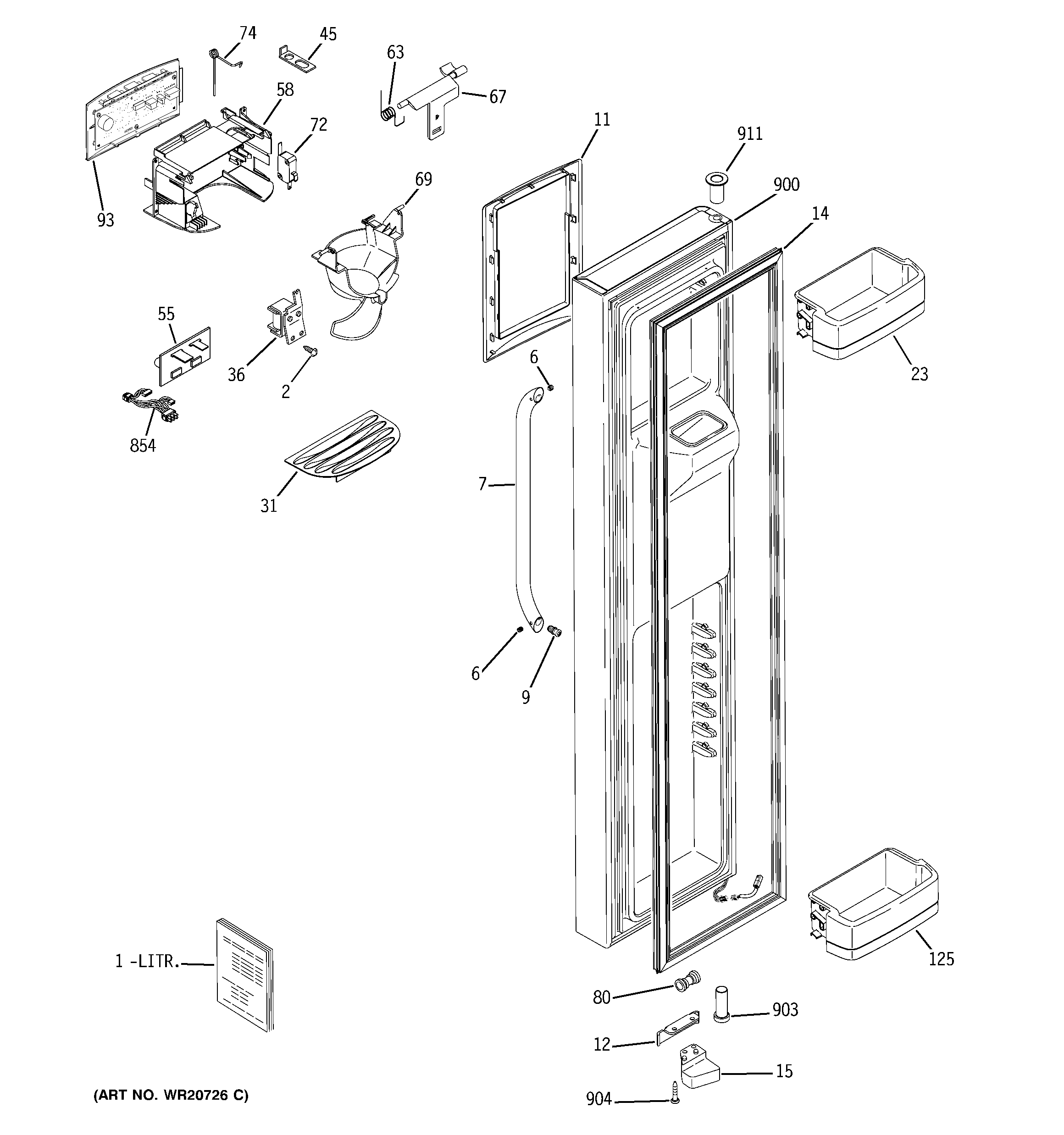 Freezer door
