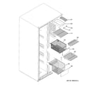 GE GCE23LBYAFWW freezer shelves diagram