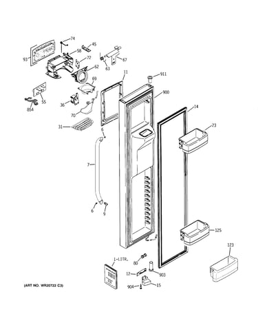 Freezer door