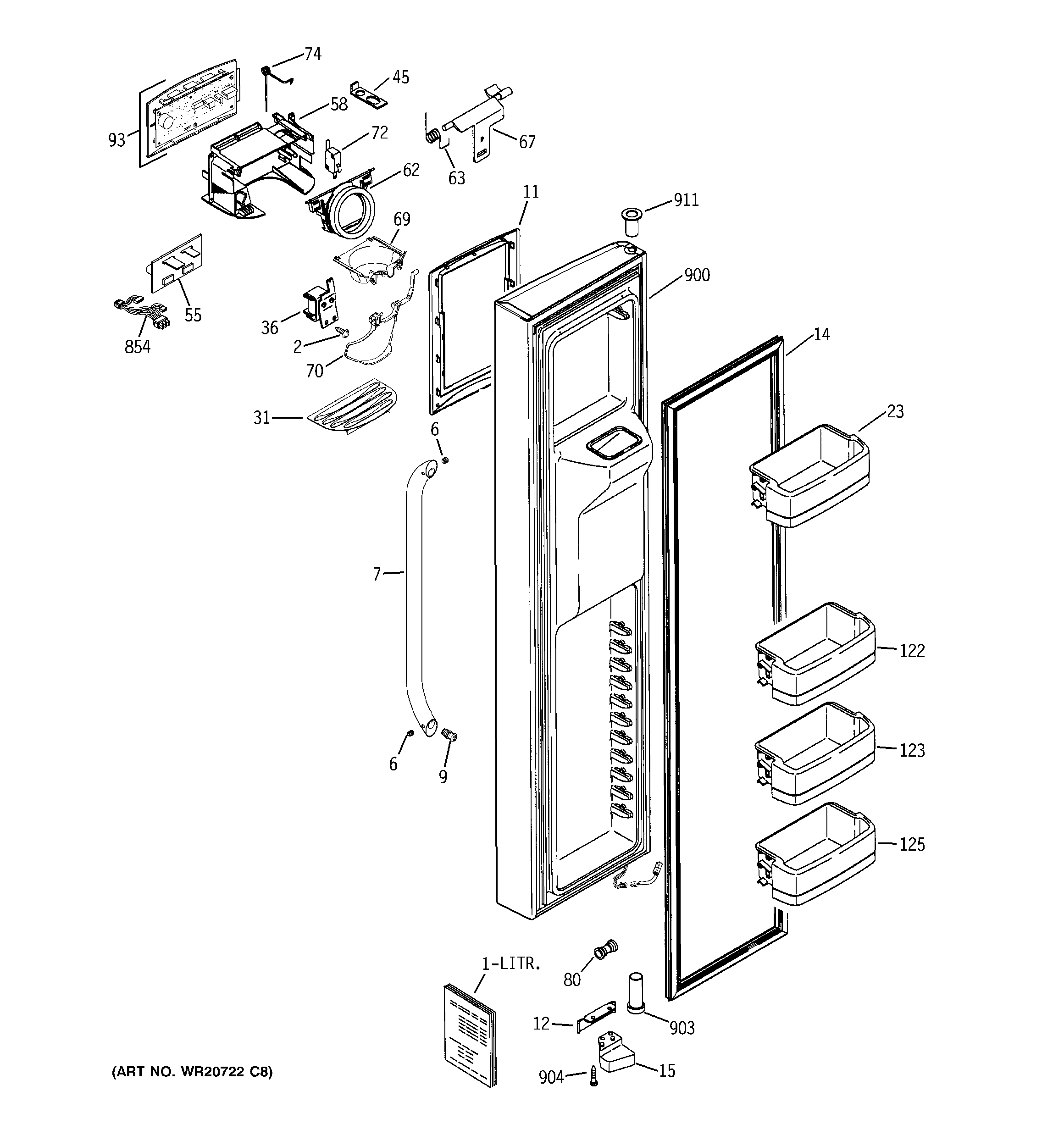 Freezer door
