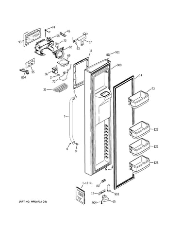 Freezer door