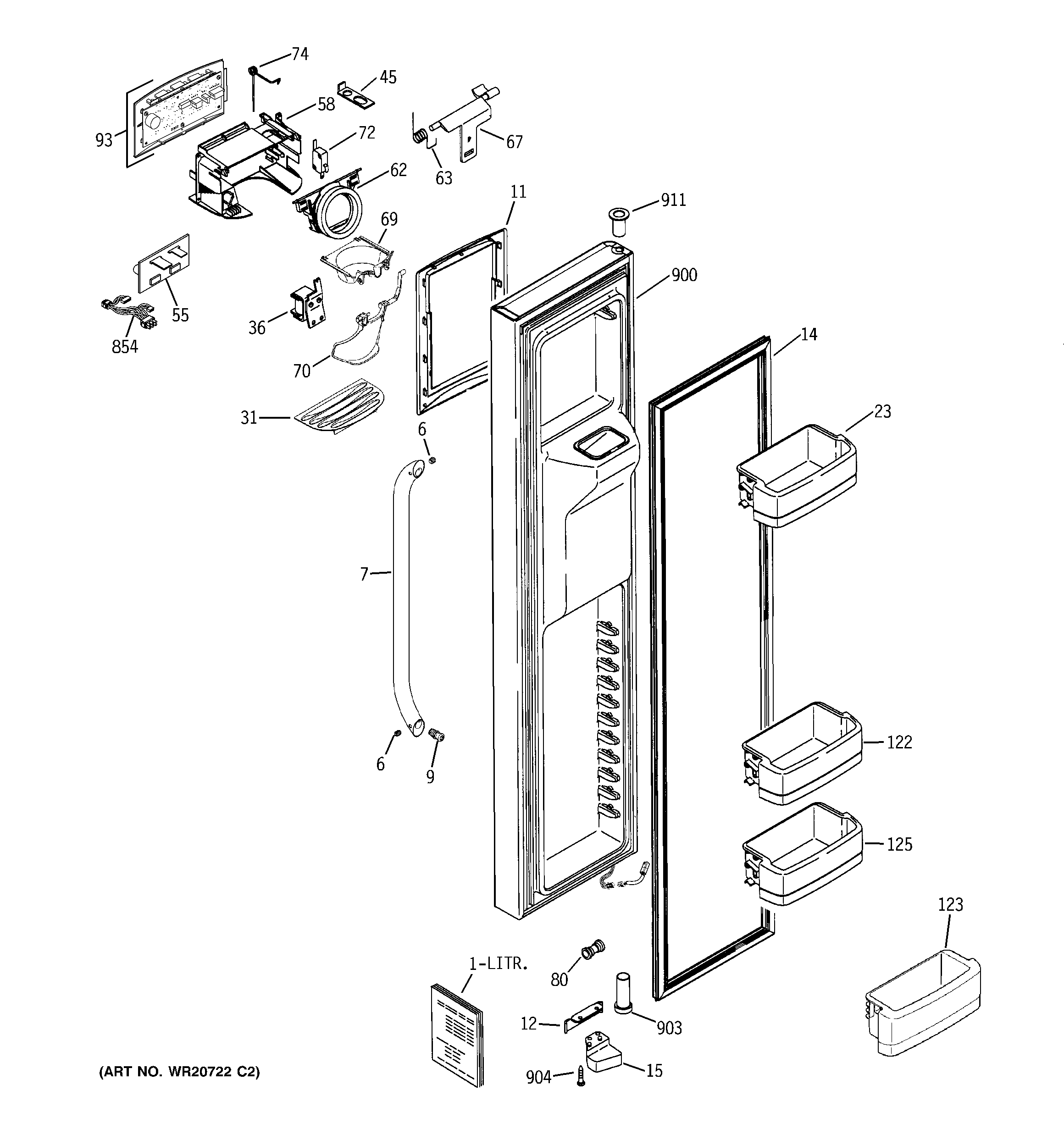 Freezer door