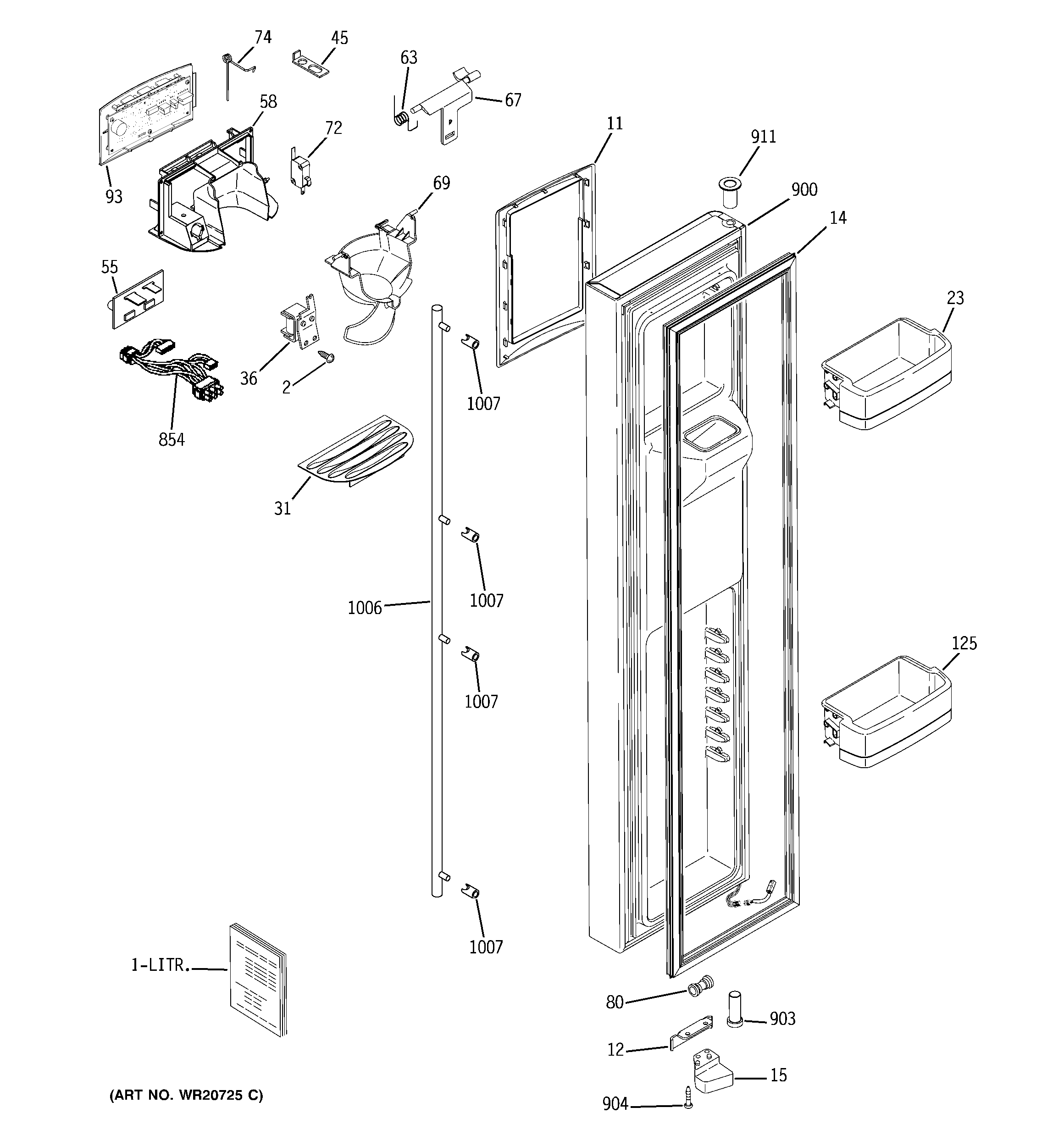 Freezer door