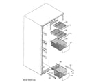 GE PSK25TGXBCCC freezer shelves diagram