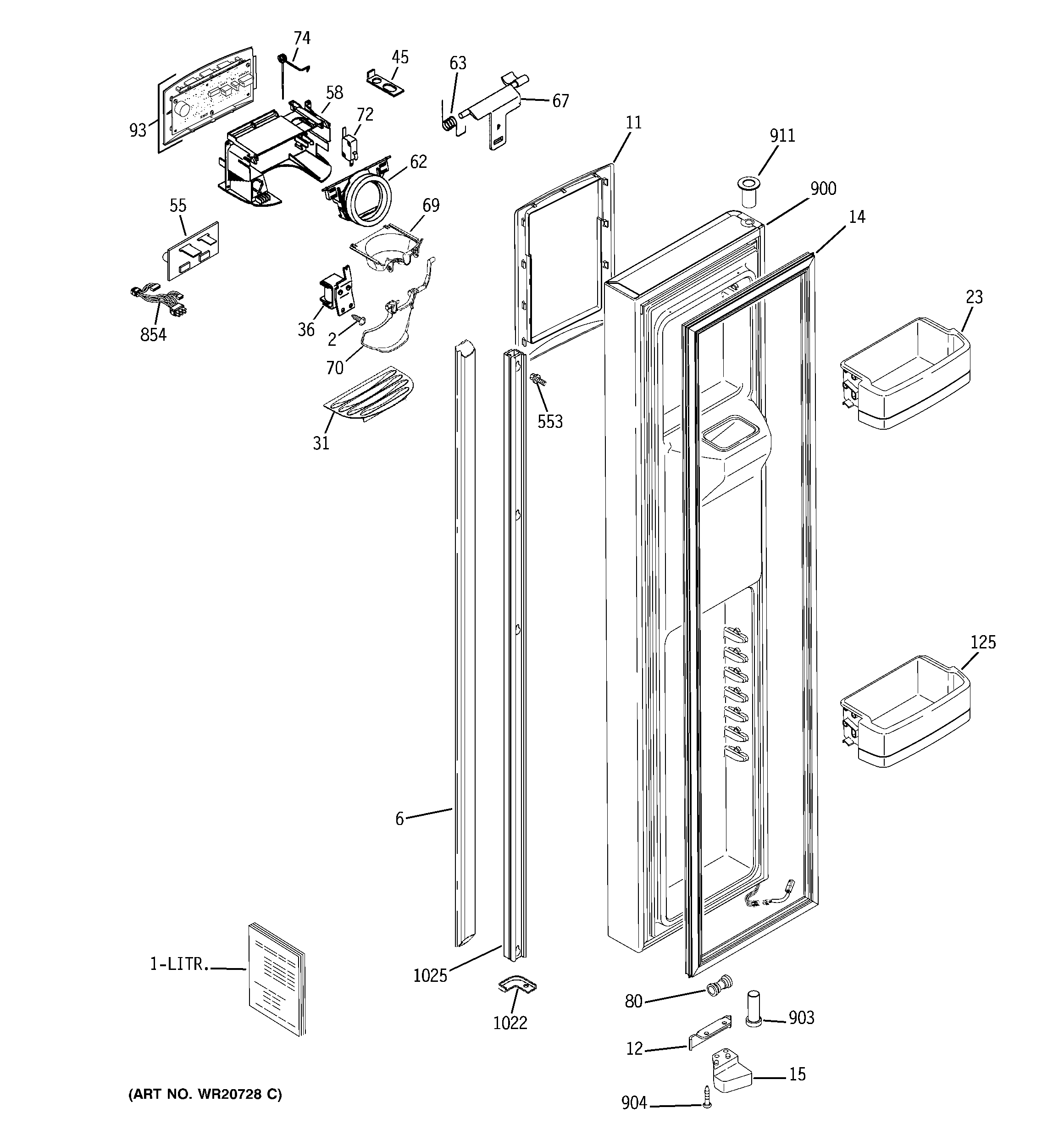 Freezer door