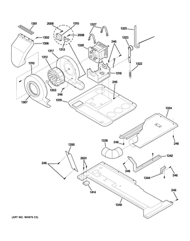 Motor, blower & belt