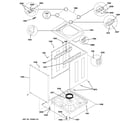 GE WSM2700HFWWW cabinet & top panel diagram