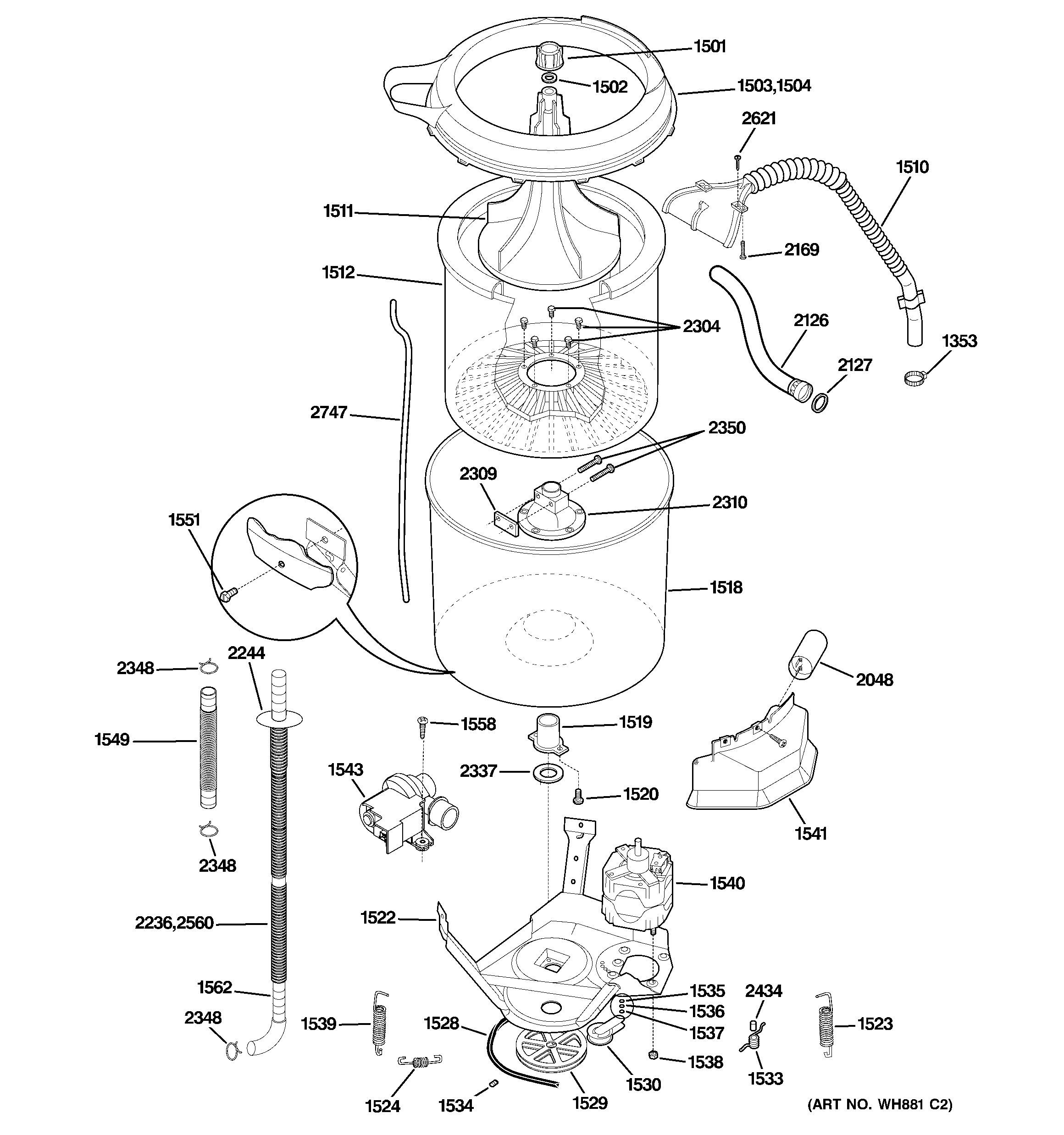 Tub & motor