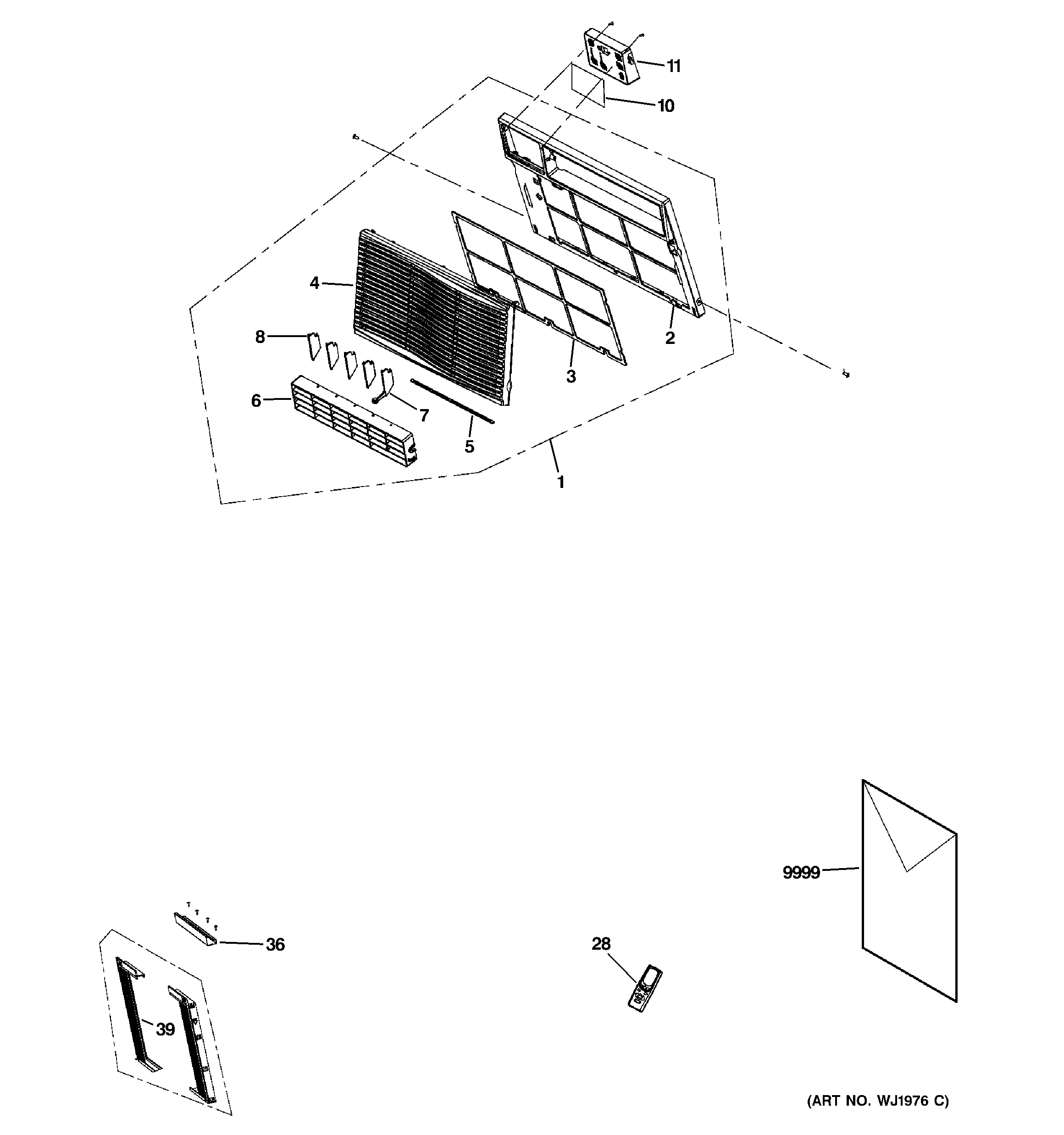 FRONT PANEL, FILTER & FRAME