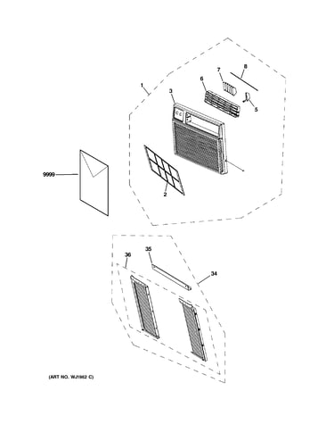 Front panel, filter & frame