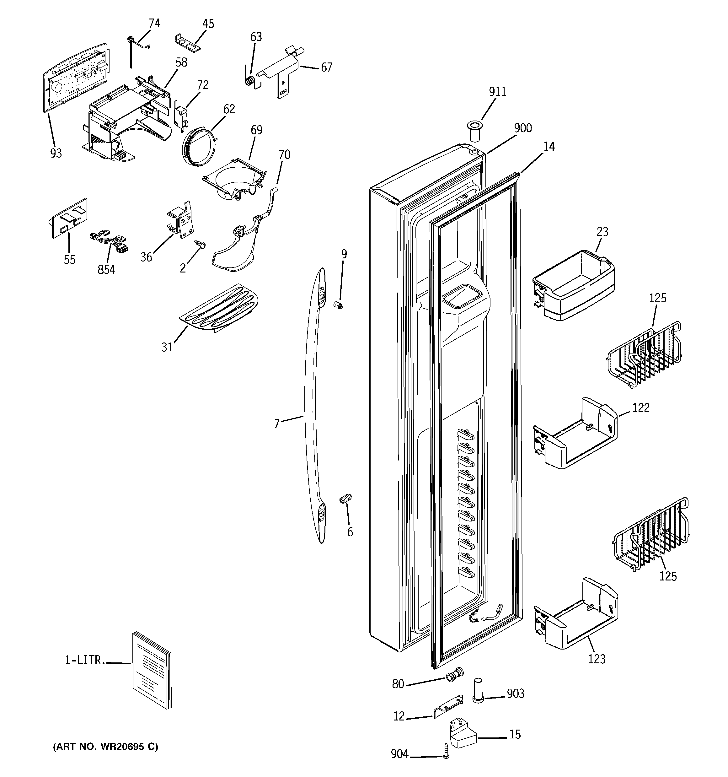 Freezer door