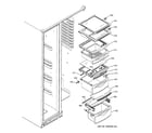 GE ESHF6PGYAEWW fresh food shelves diagram