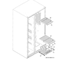 GE ESHF6PGYCEWW freezer shelves diagram