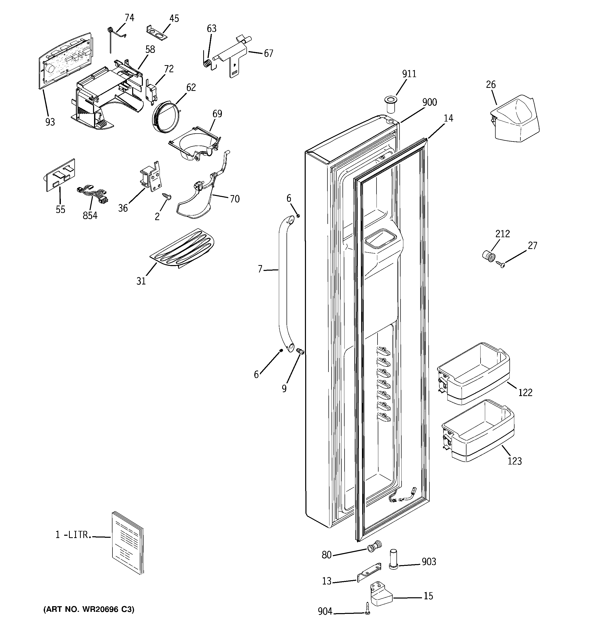 Freezer door