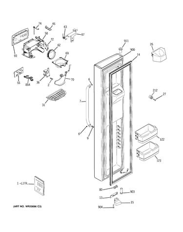 Freezer door
