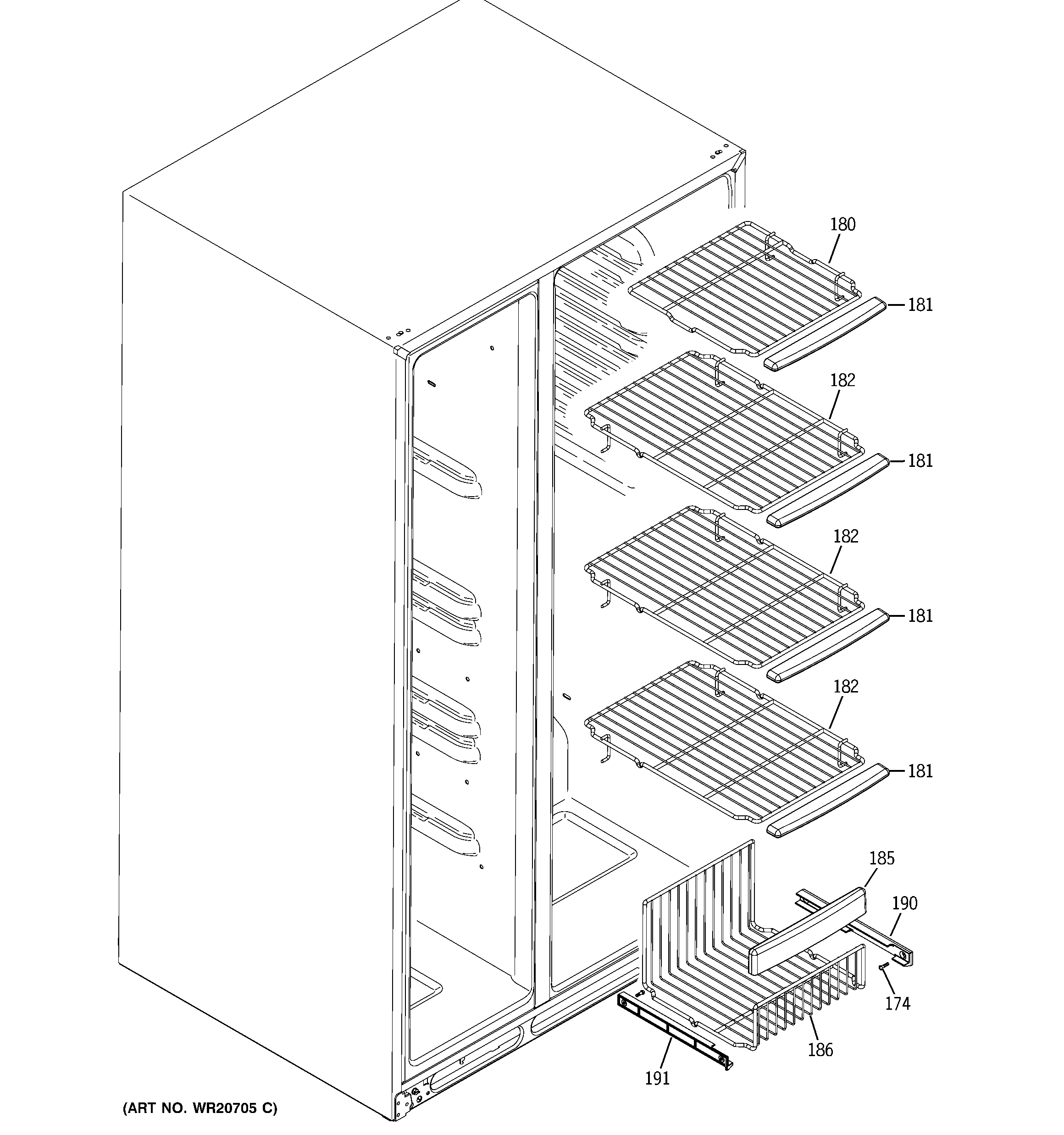 Freezer shelves