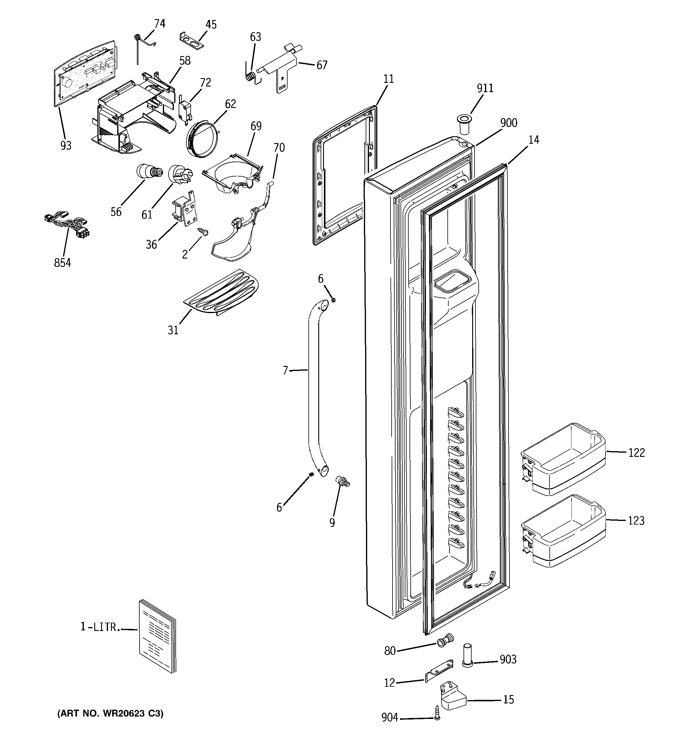 Freezer door
