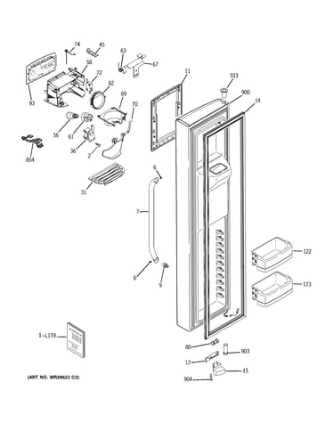 Freezer door