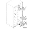 GE GSHS5KGXGCSS freezer shelves diagram