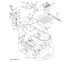 GE GSS23QSTLSS ice maker & dispenser diagram