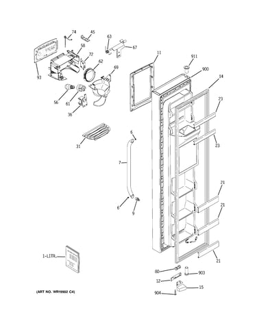 Freezer door