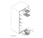GE GSS23QSWKSS freezer shelves diagram
