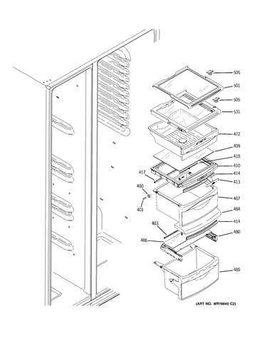 Fresh food shelves