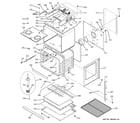 GE JTP90SM1SS body with microwave support diagram